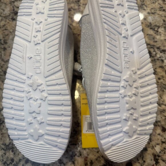 HEY DUDE WENDY STRETCH SPARKLING WHITE 7 - Picture 5 of 5